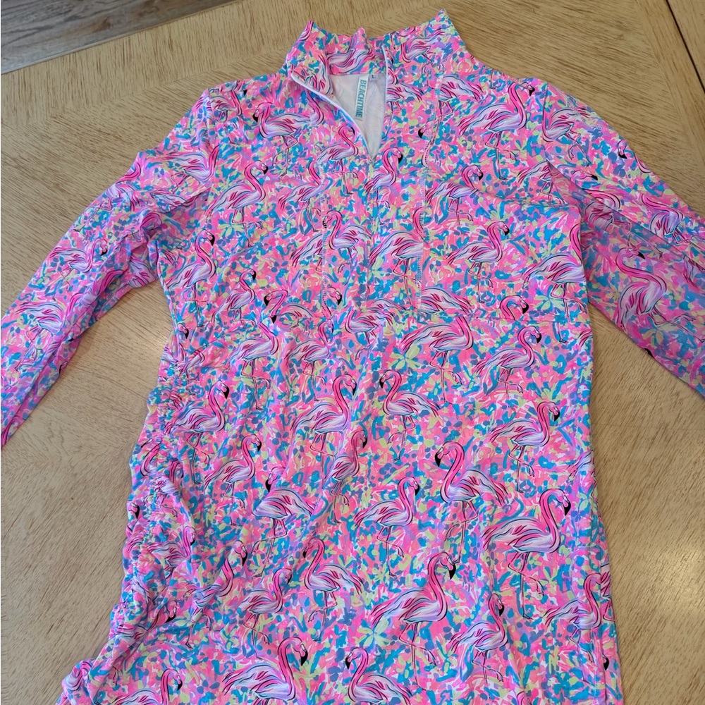 Beachtime Flamingo Print Cover Up